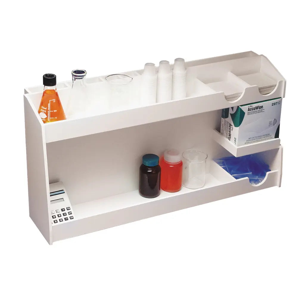TrippNT 50039 pH Meter Workstation - Angled View Showing 6-Slot Vertical Tool Holder