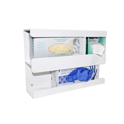 TrippNT 50062 Wide Glove and Kimwipe Holder - Angled View Showing PVC Construction
