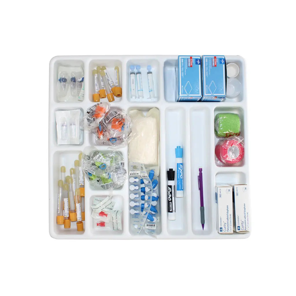 TrippNT 50063 14 Compartment Drawer Organizer - Side Profile and Full Apron