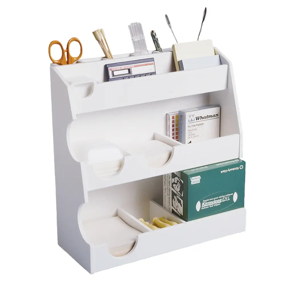 TrippNT 50077 — top-down view showing 8 compartments and 6-slot tool organizer arrangement