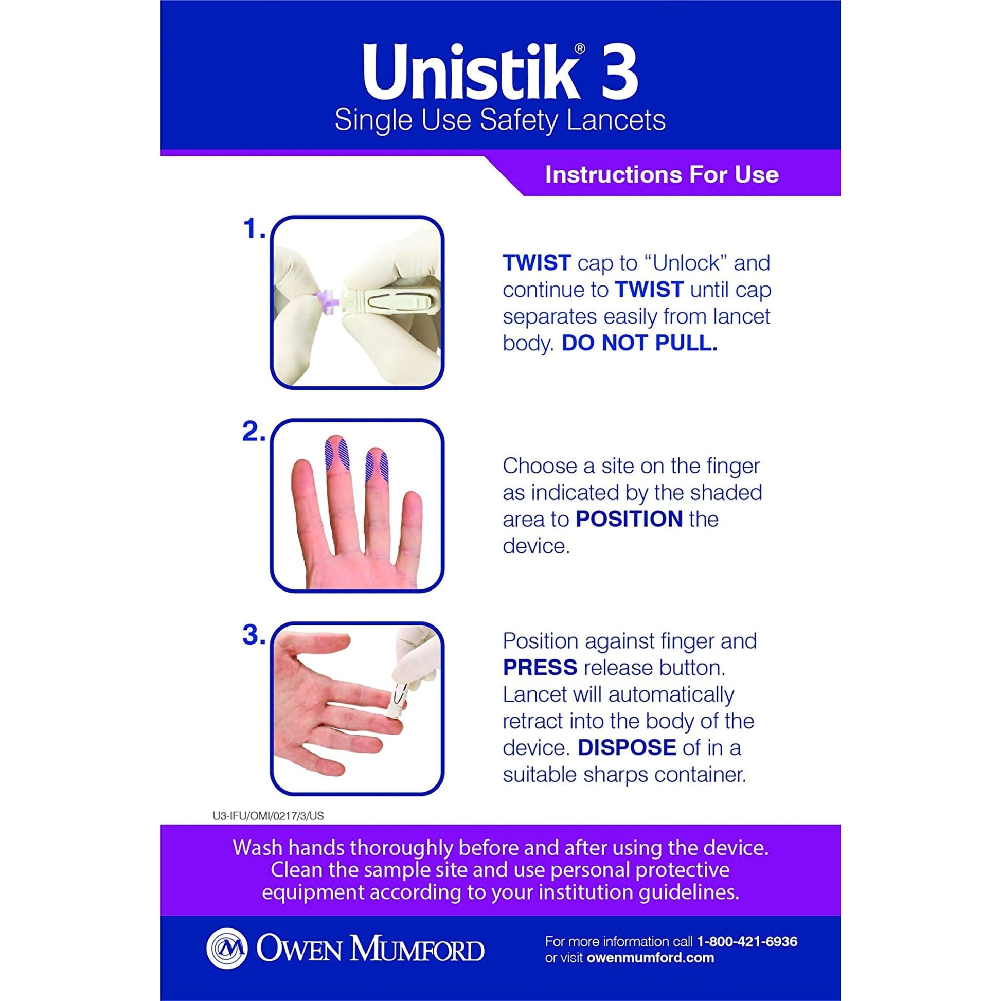 Unistik® 3 Normal Safety Lancet