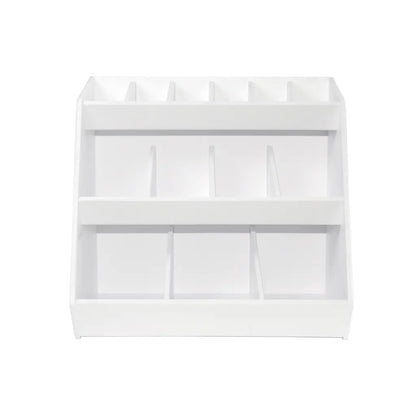TrippNT 50147 — angled view showing 3-tier arrangement of 13 fixed bins across shelf levels