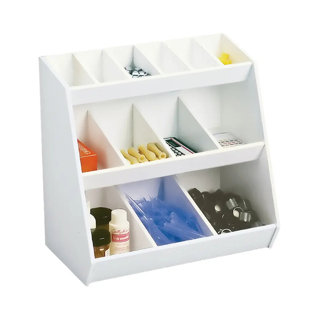 TrippNT 50147 — top shelf detail showing continuous flexible storage area for taller items