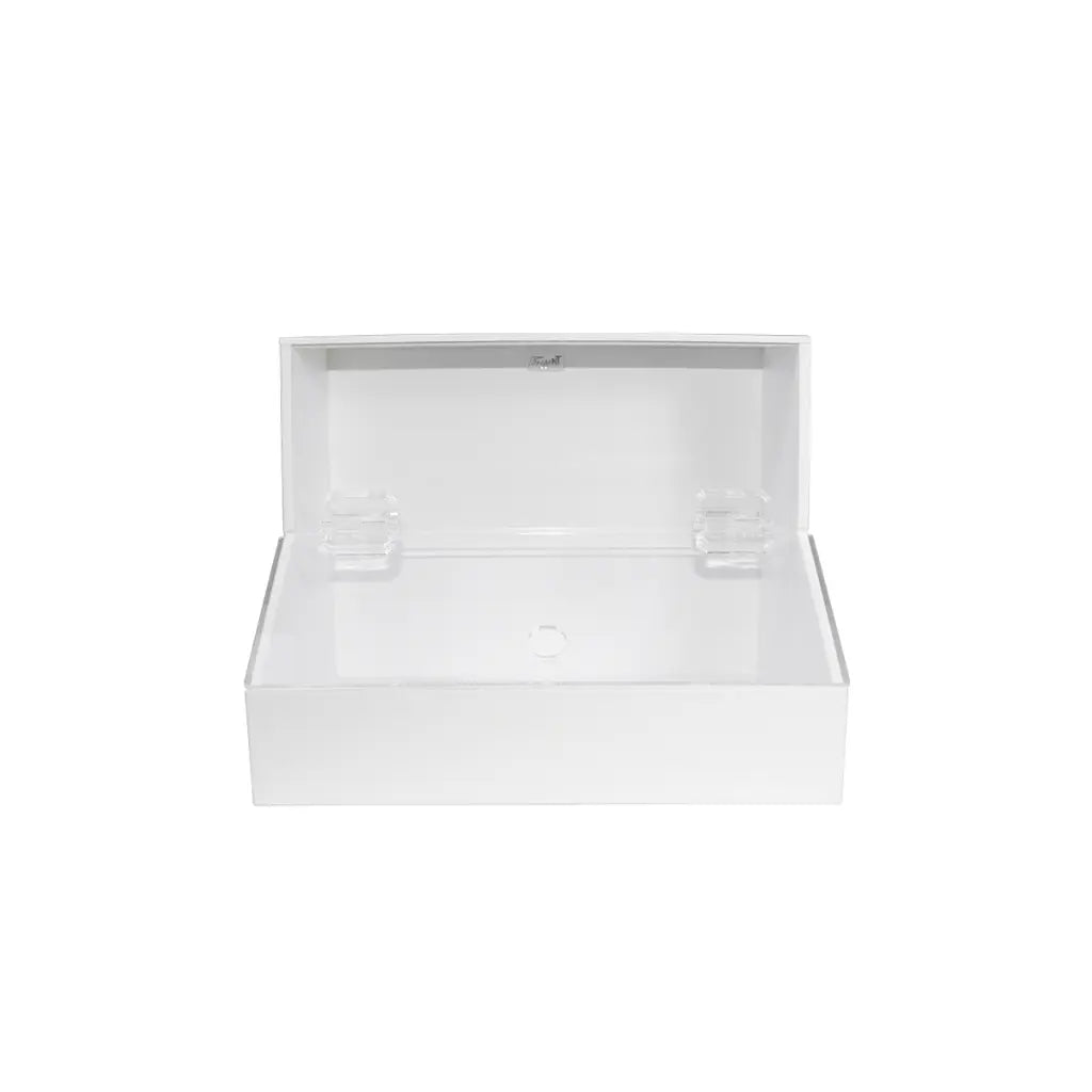 TrippNT 50160 Medium Dispensing Bin - Hinged Lid Folded Back for Top-Loading Access