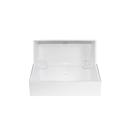 TrippNT 50160 Medium Dispensing Bin - Hinged Lid Folded Back for Top-Loading Access