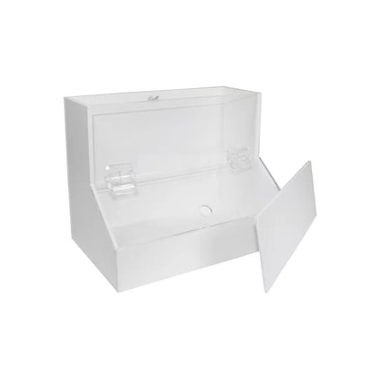 TrippNT 50160 Medium Dispensing Bin - Angled View Showing Lid and Body Assembly