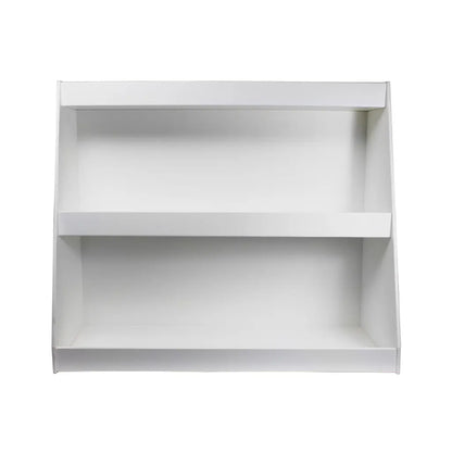 TrippNT 50179 — angled view showing staggered shelf depth cascade and 1-inch safety lips on all tiers