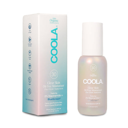 Coola® Clear Skin Oil-Free Moisturizer Zinc Sunscreen w/ BlueScreen™ SPF 30