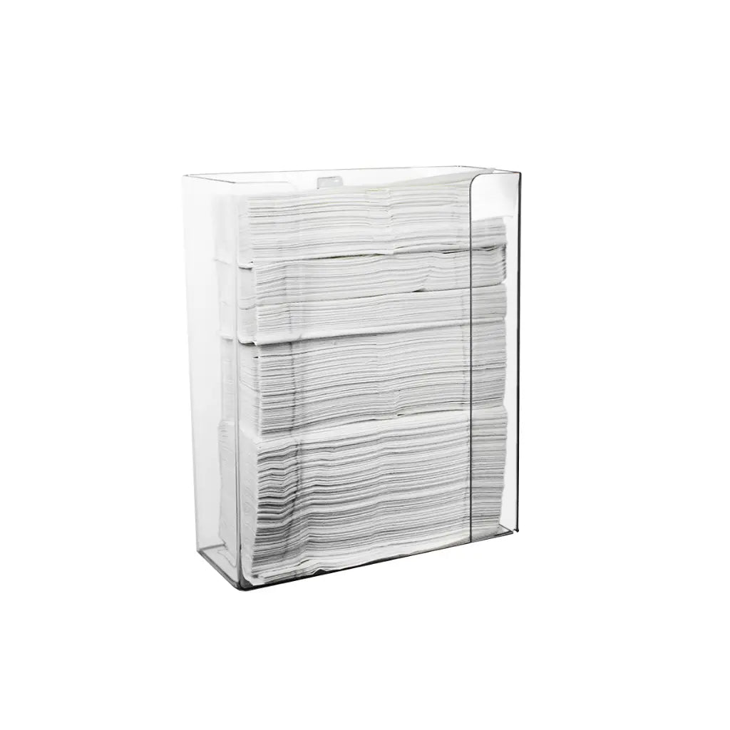 TrippNT 50309 — rear view showing keyhole wall-mount slots and clear PETG body construction