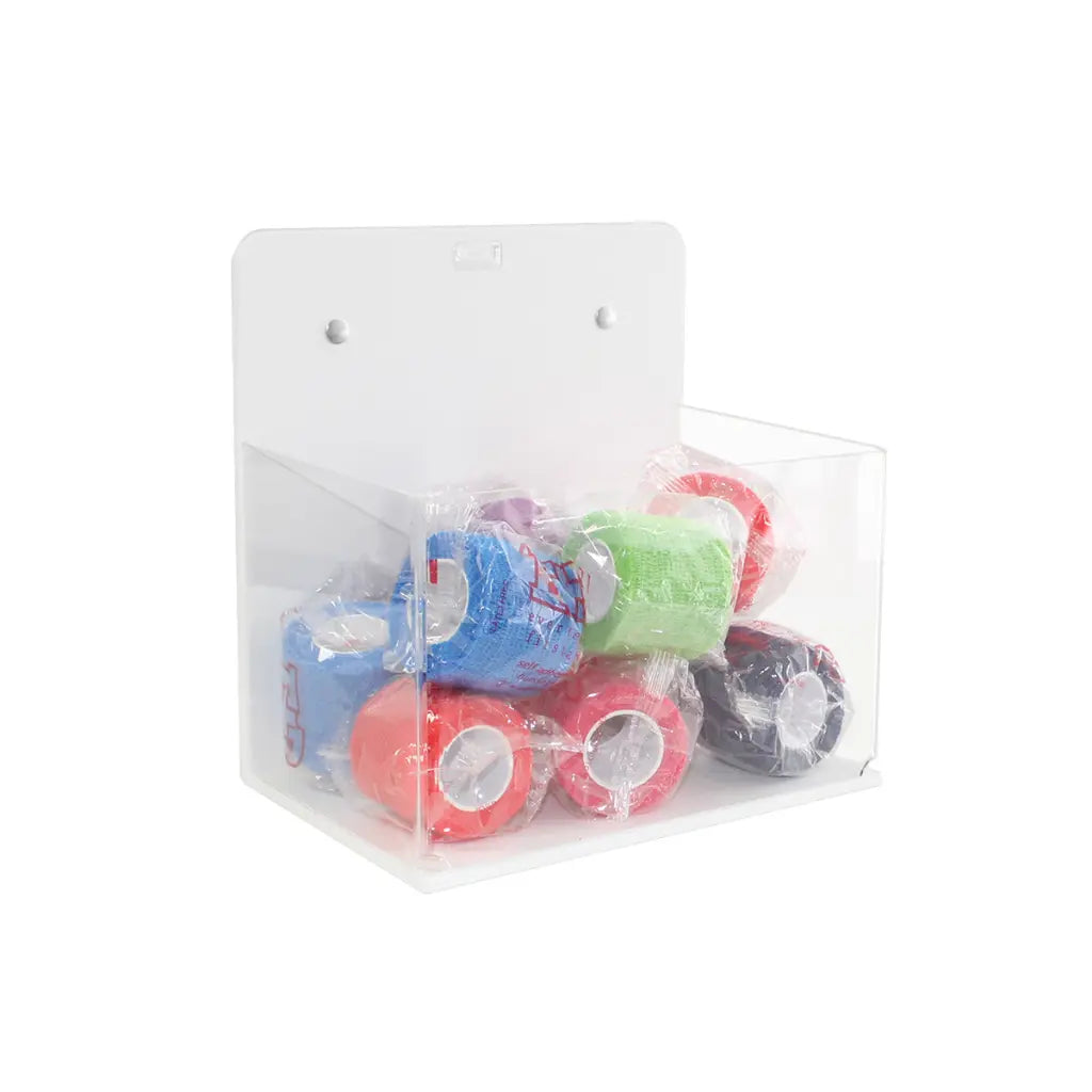 TrippNT 50358 — in-use view mounted on BSC side baffle with lab supplies stored inside