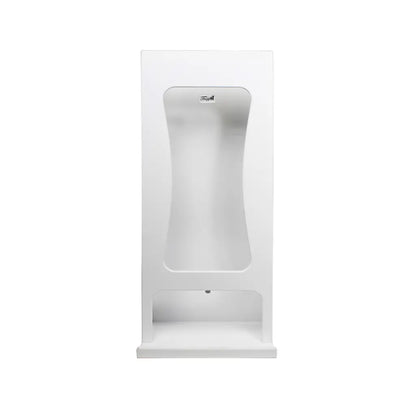 TrippNT 50391 — angled view showing open-top tower, clear acrylic front panel, and bottom collection tray