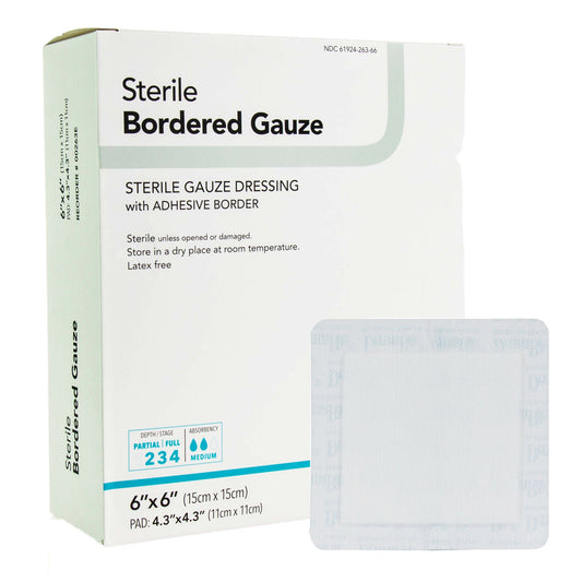 DermaRite® Bordered Gauze Island Dressing
