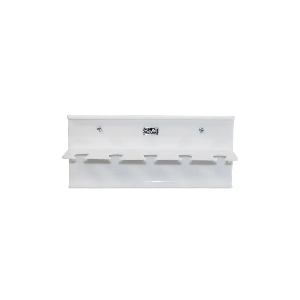 TrippNT 50696 5-Slot Wall Mounted Pipette Holder Angle View Keyhole Mount Detail