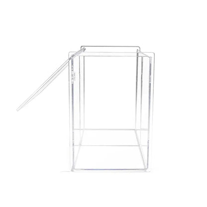 TrippNT 50778 Clear Acrylic Face Mask Holder Wall Mounted Keyhole Detail