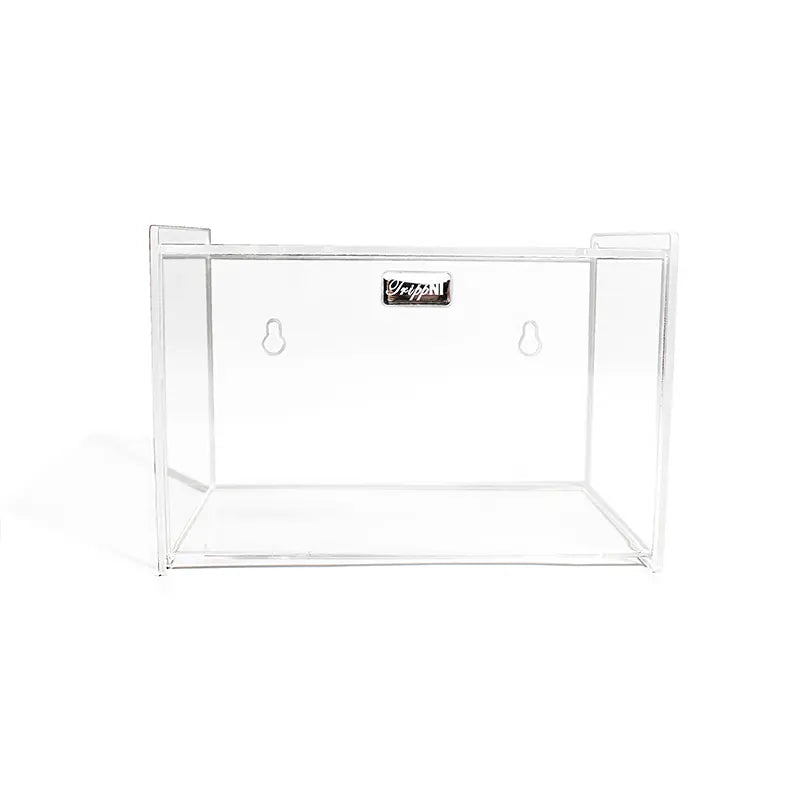 TrippNT 50854 — angled view showing clear acrylic body and hinged lid in closed position