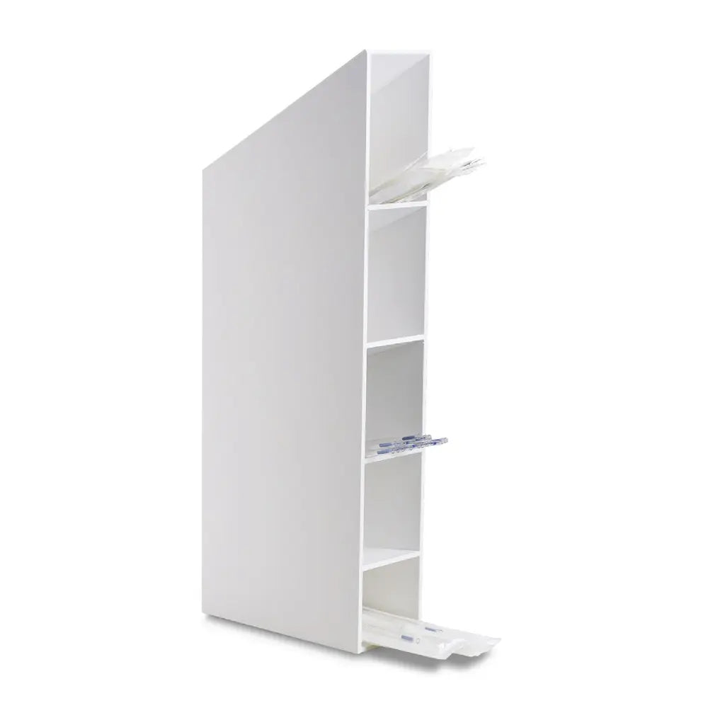 TrippNT 50869 5-Compartment Pipette Bin Magnet Top View Angled Serological Slots