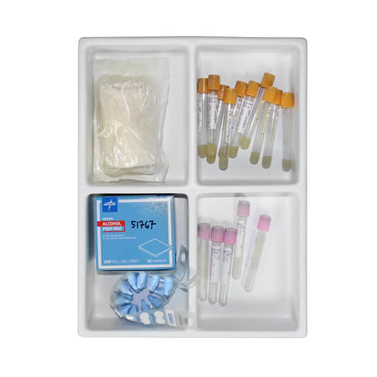 TrippNT 50917 4 Compartment Core Cart Organizer - Mixed Lab Supply Staging In-Use Shot