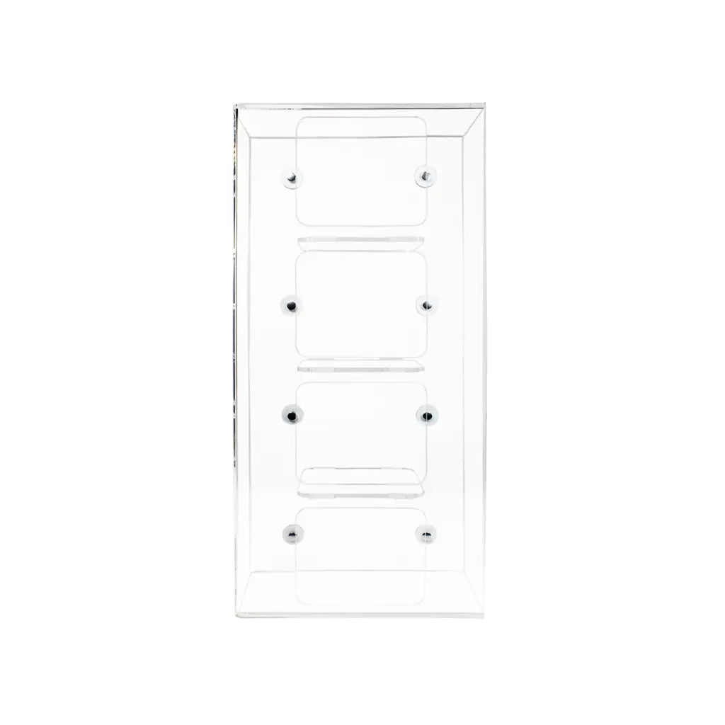 TrippNT 50953 — angled view showing all 4 bays loaded with XS/S/M/L glove boxes and magnet backing