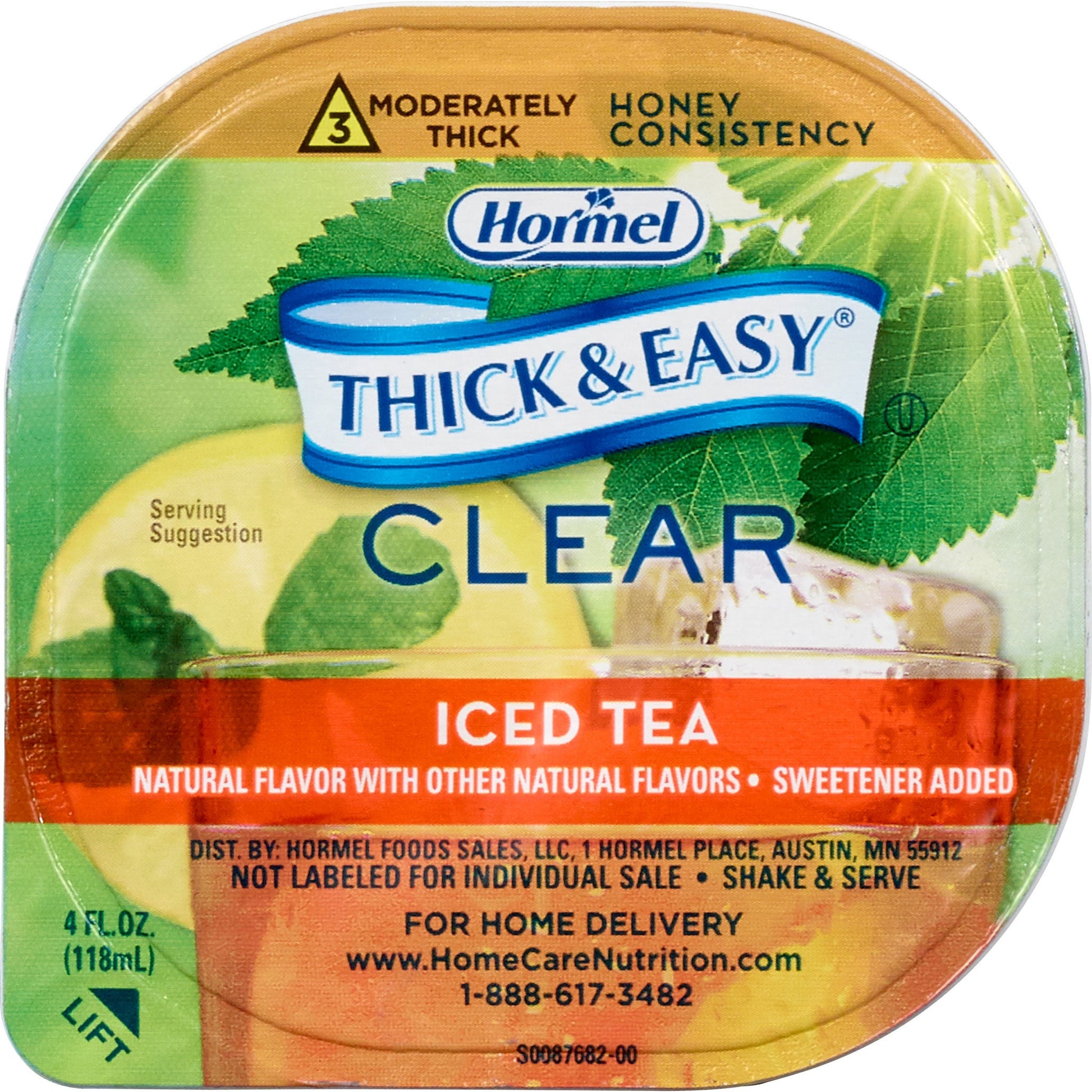 Thick & Easy® Clear Honey Consistency Iced Tea Thickened Beverage, Cup