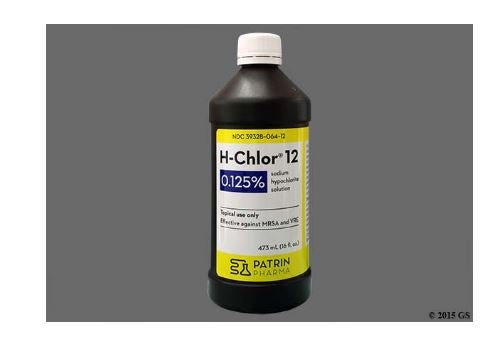 Antiseptic Sodium Hypochlorite Topical Liquid Bottle