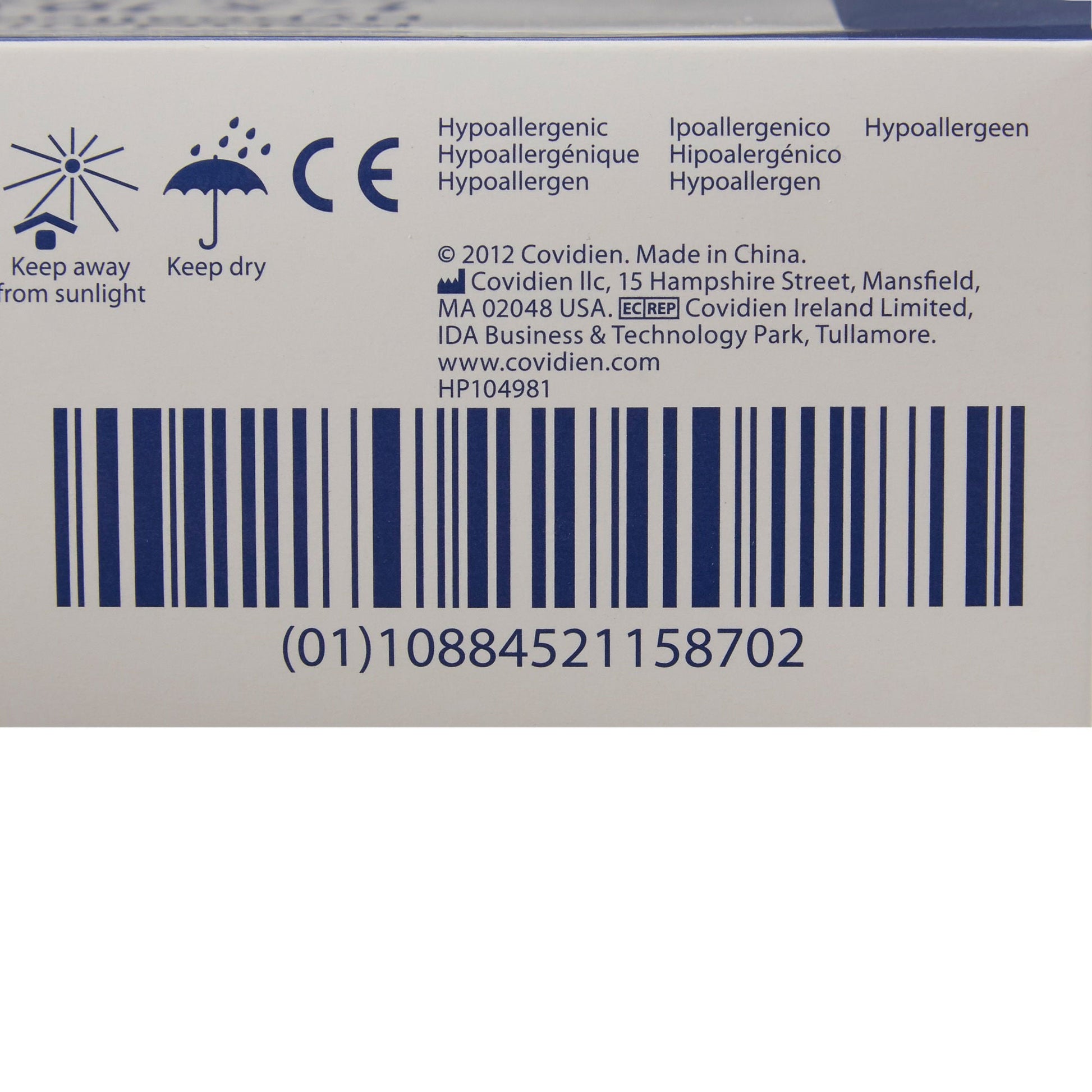 Kendall™ Hypoallergenic Silk-Like Cloth Medical Tape, White
