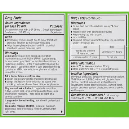 Robitussin Adult Cough + Chest Congestion DM Liquid Maximum Strength