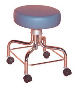 Exam Stool Without Backrest Swivel Height Adjustment 4 Casters Black