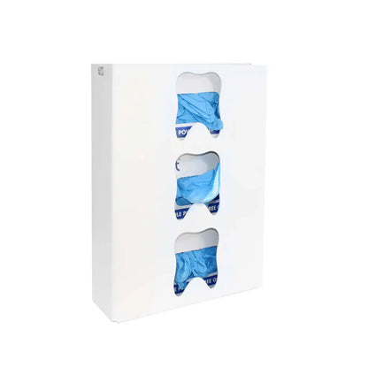 TrippNT 51055 Triple Tooth Glove Box Dispenser - Three Different Glove Types Loaded In-Use