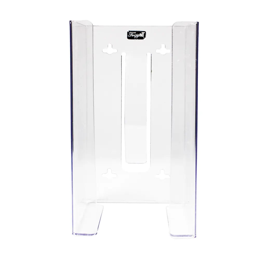 TrippNT 51140 — angled view showing open tension design with tissue box seated in clear PETG holder