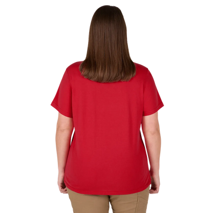 Milwaukee Women's GRIDIRON Logo Tee - Short Sleeve Red M F453R-M | Cotton