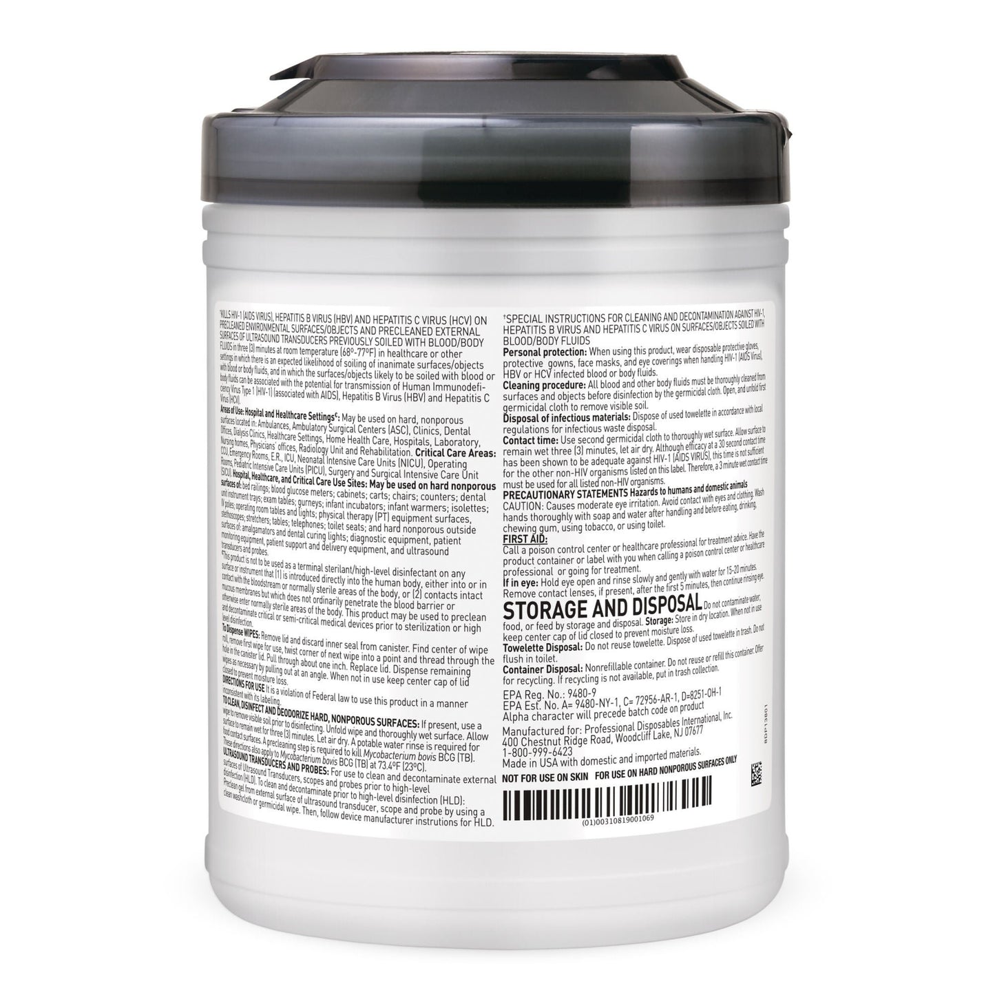 Sani-Cloth® AF3 Germicidal Disinfectant Wipes, Canister, 160 ct.