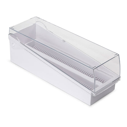 100-Place Microscope Slide Storage Box, Hinged Lid & Removable Draining Tray, ABS — 5 Colors, Each or Case of 6 | Globe Scientific