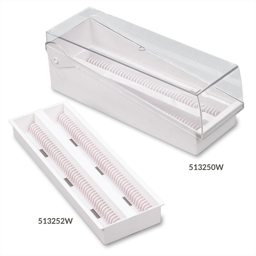 Slide Draining Trays, 100-Place ABS for up to 200 Slides — 5 Colors, Each or Case of 12 | Globe Scientific
