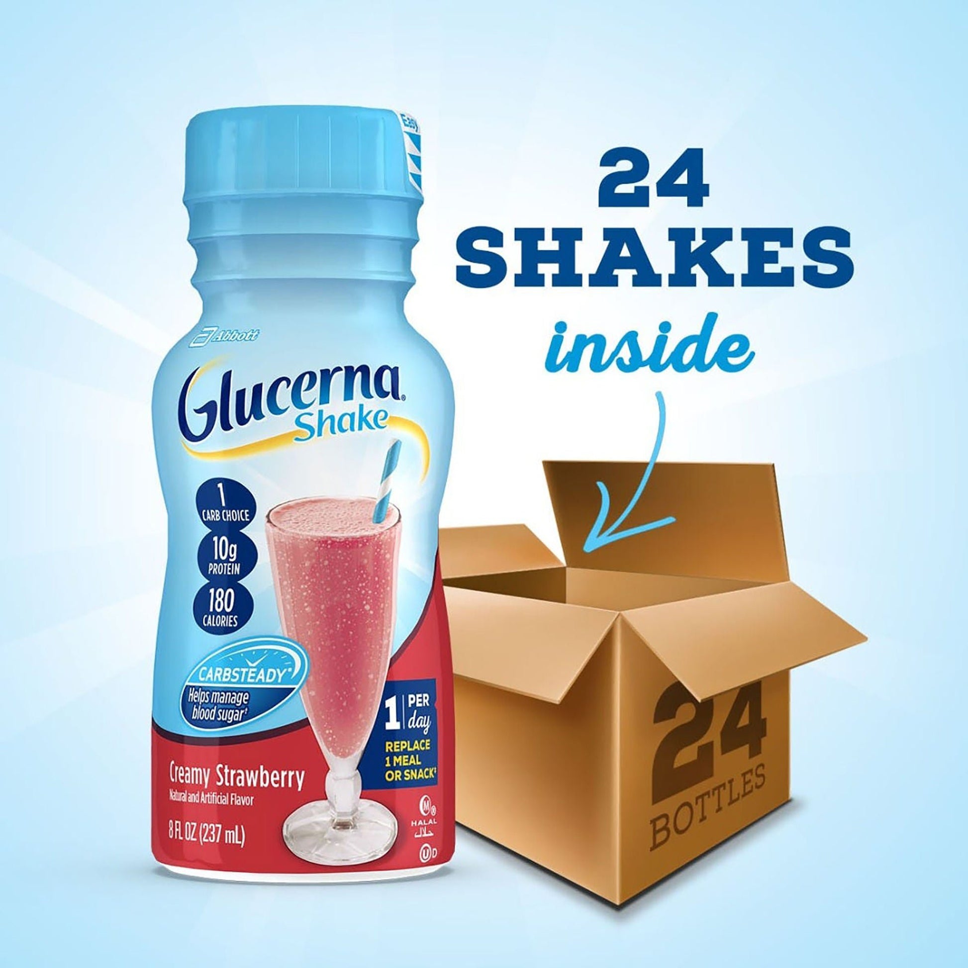 Glucerna® Original Shake, Strawberry Flavor, bottle