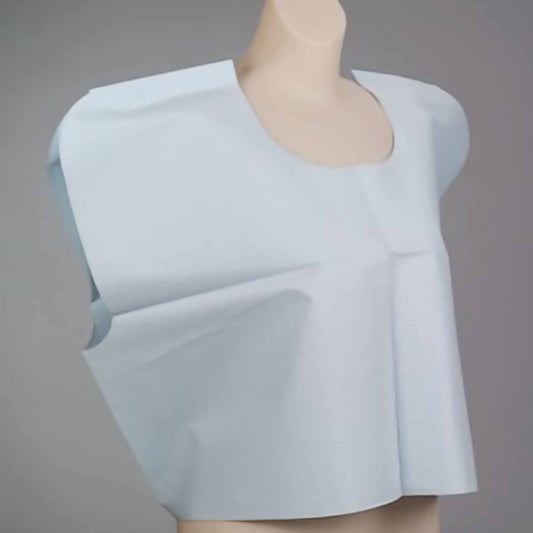 Tidi Exam Cape Blue One Size Fits Most Front / Back Opening Without Closure Unisex Disposable