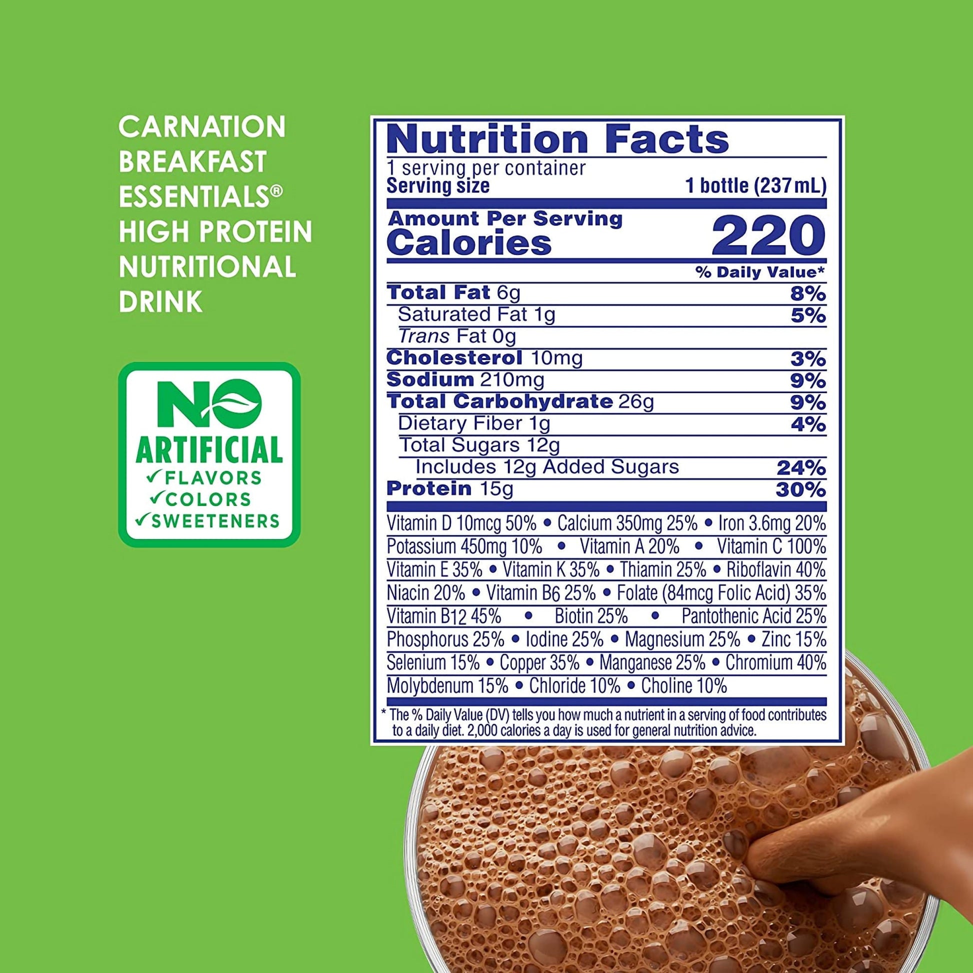 Carnation Breakfast Essentials® High Protein Chocolate Nutritional Drink