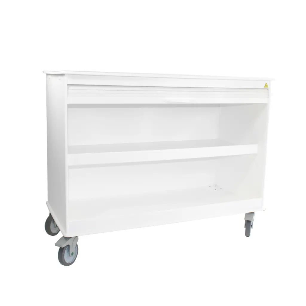 TrippNT 51821 MRI Cayman Lab Island Cart 5-Inch Caster Non-Ferrous Detail