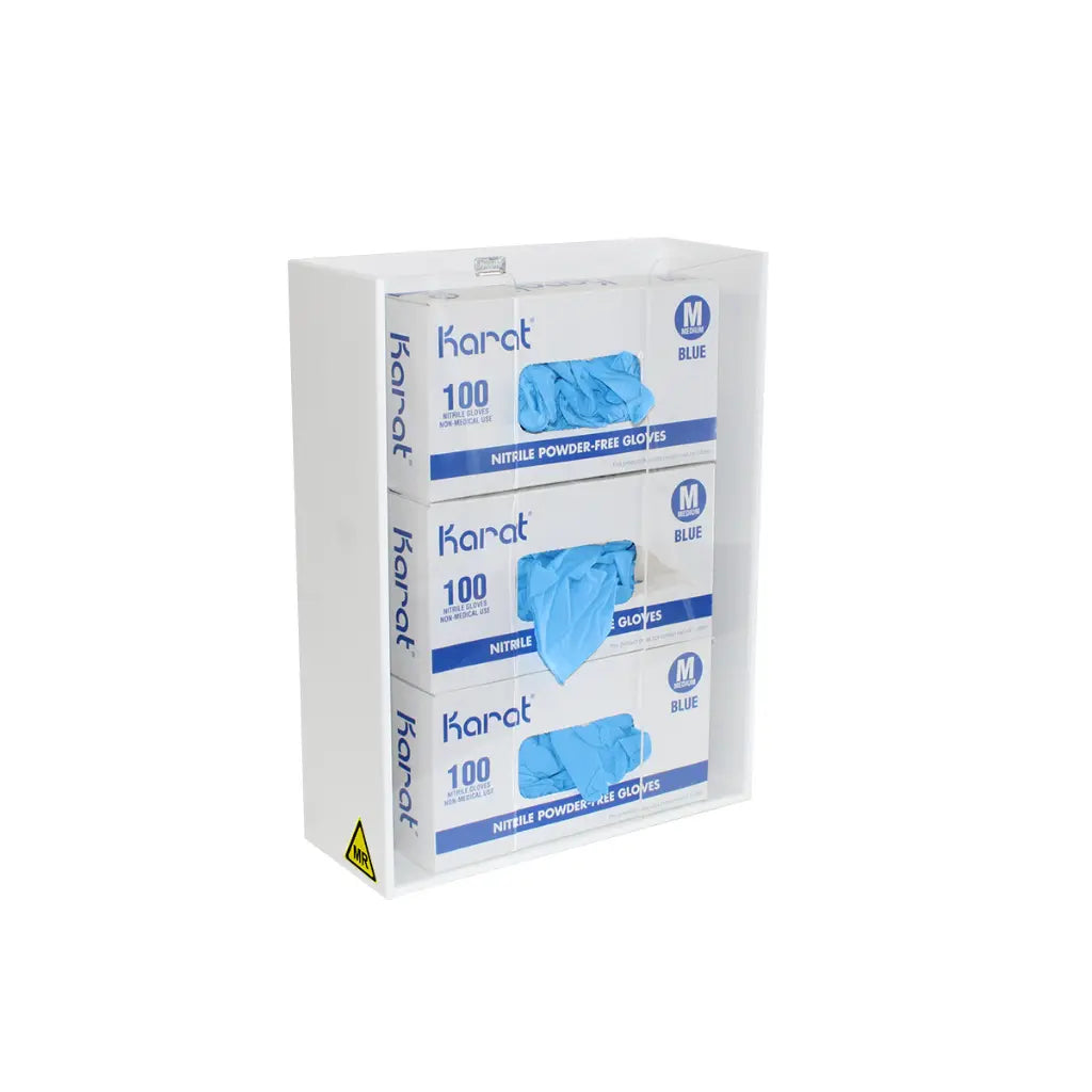TrippNT 51874 MRI Triple Glove Box Holder - MRI Suite Zone III Anteroom Wall Installation