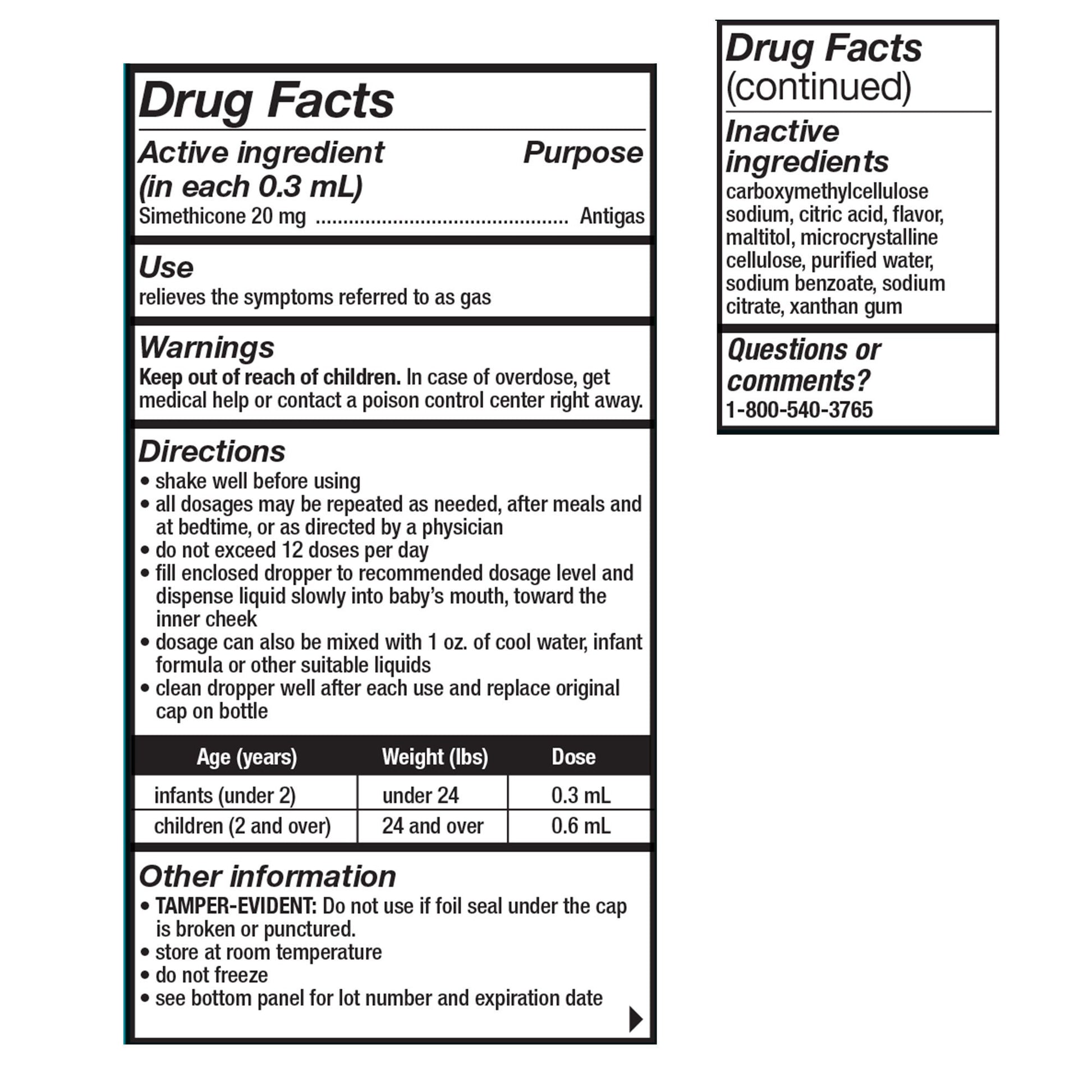 HEALTH STAR Gas Relief 20 mg Strength Liquid
