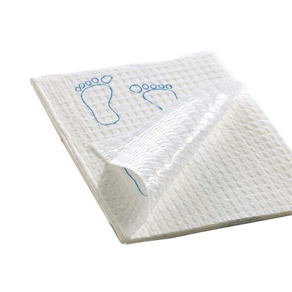 Footprint® Nonsterile White / Blue Procedure Towel