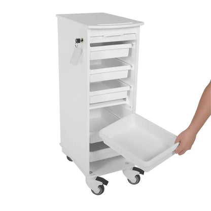 TrippNT 51976 Narrow Locking Cart - 3-Inch Casters and 11.875-Inch Narrow Footprint Detail