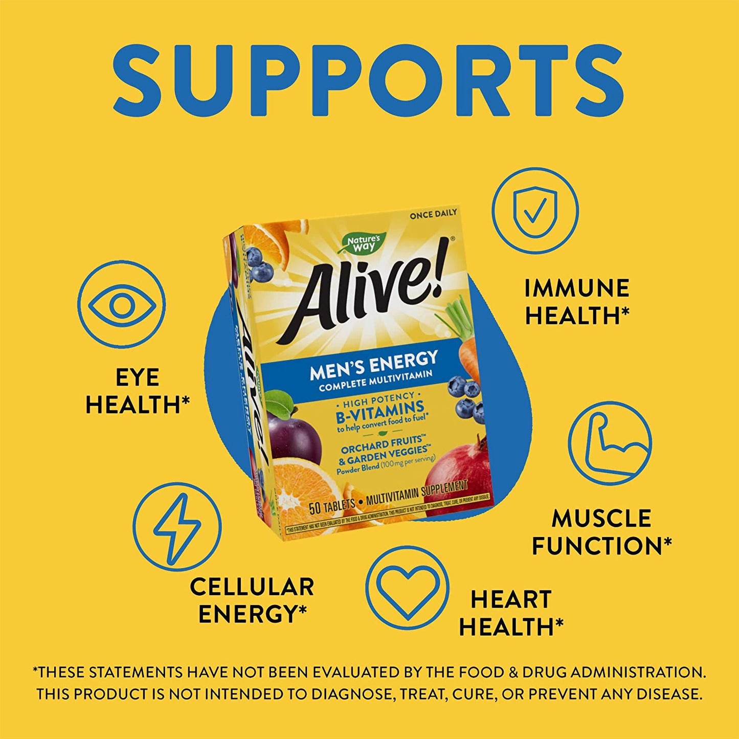 Nature's Way Alive!® Men's Energy Complete Multi-Vitamin Tablets