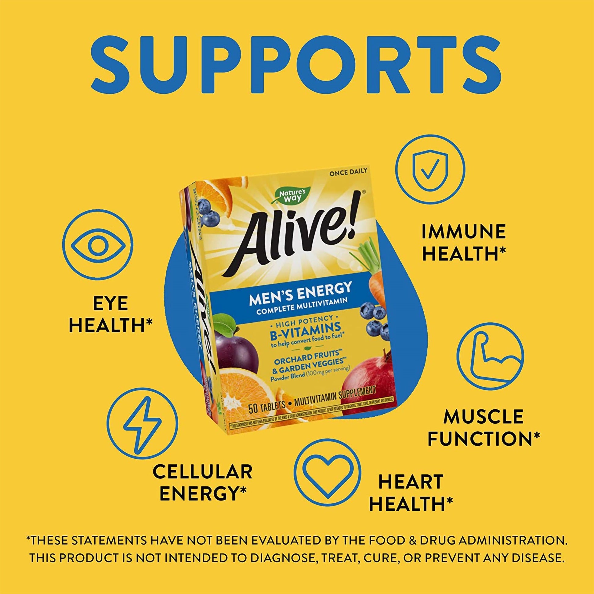 Nature's Way Alive!® Men's Energy Complete Multi-Vitamin Tablets