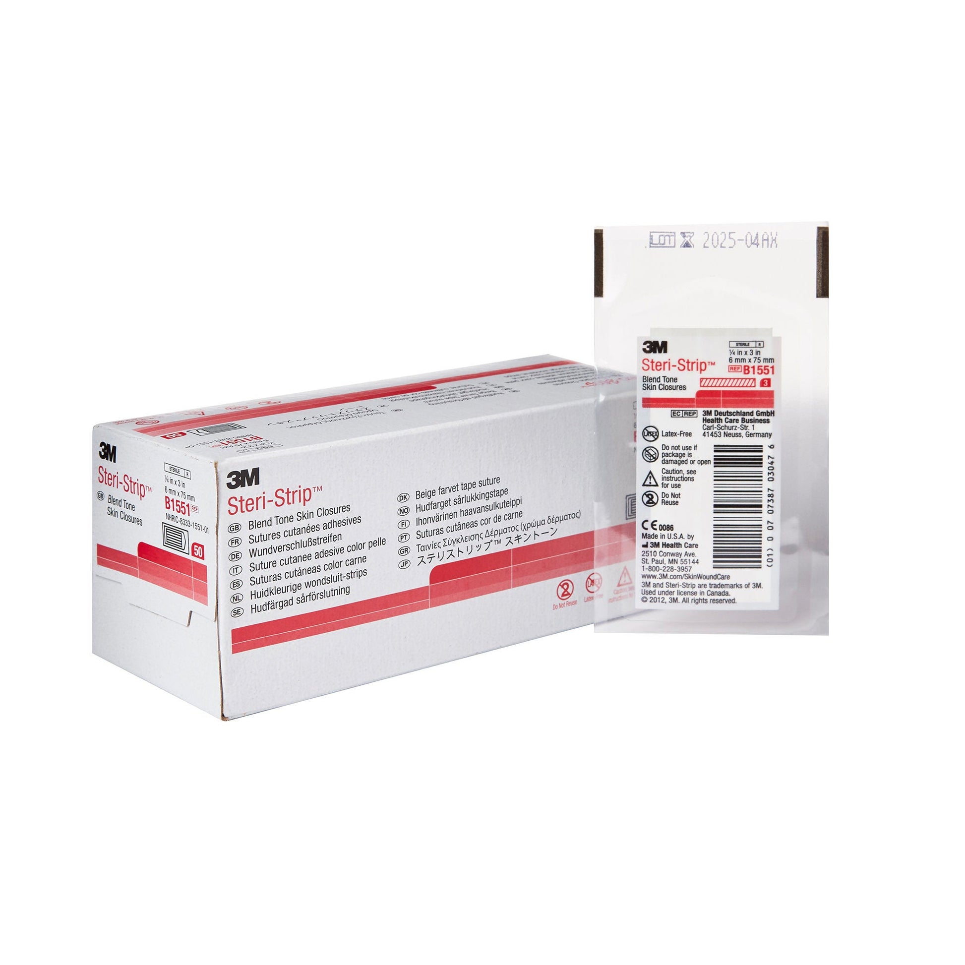 3M Steri-Strip Blend Tone Skin Closures, Beige, nonwoven