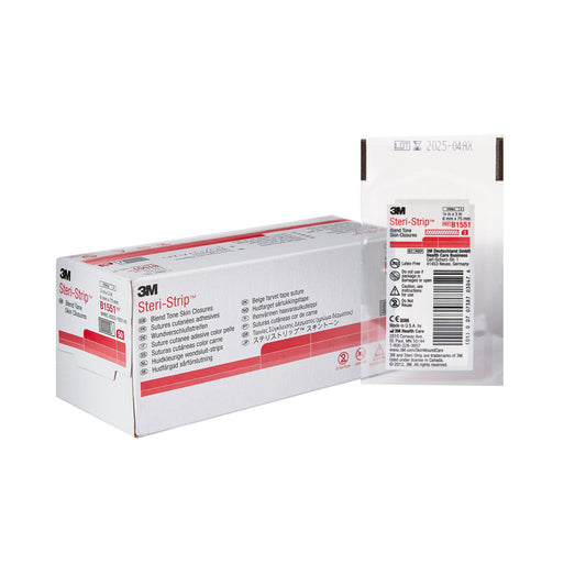 3M Steri-Strip Blend Tone Skin Closures, Beige, nonwoven