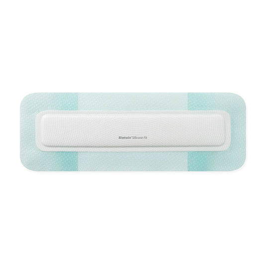 Biatain Silicone Fit Silicone Foam Dressing With Border Film Backing Silicone Adhesive Rectangle