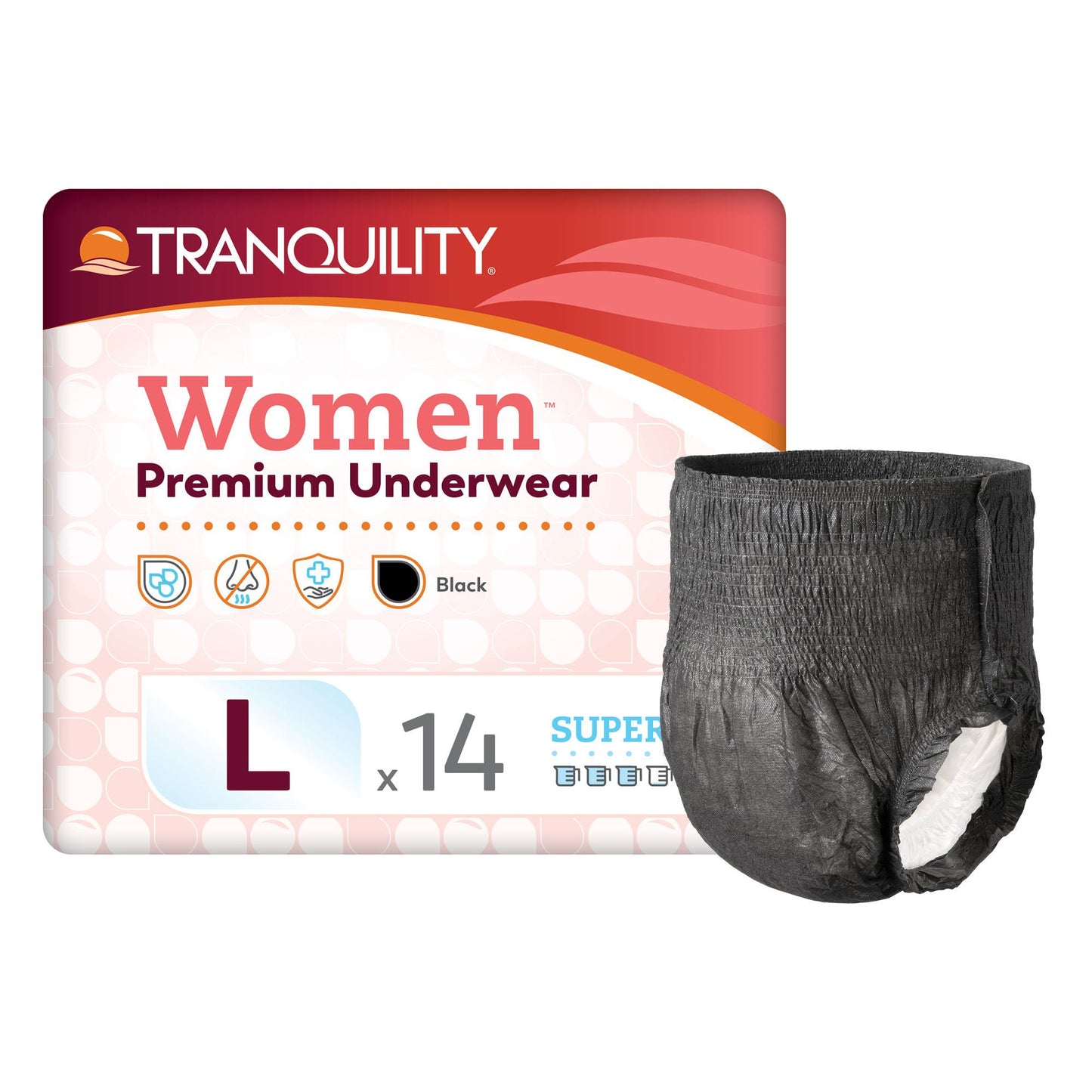 Tranquility Absorbent Underwear Pull On with Tear Away Seams Adult Female Disposable Heavy Absorbency