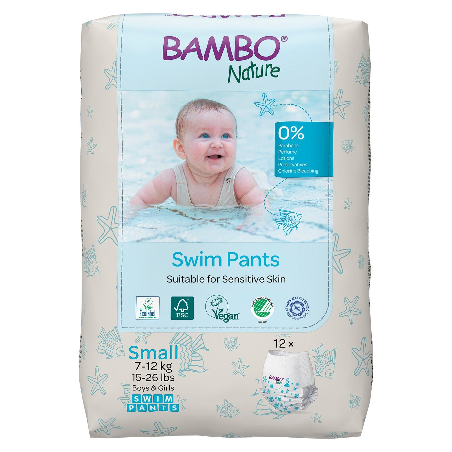 Bambo Nature Swim Pants, for Babies weighing 15 to 26 lbs.