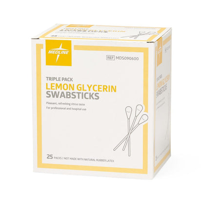 Medline Lemon Glycerin Swabstick Rayon Tip