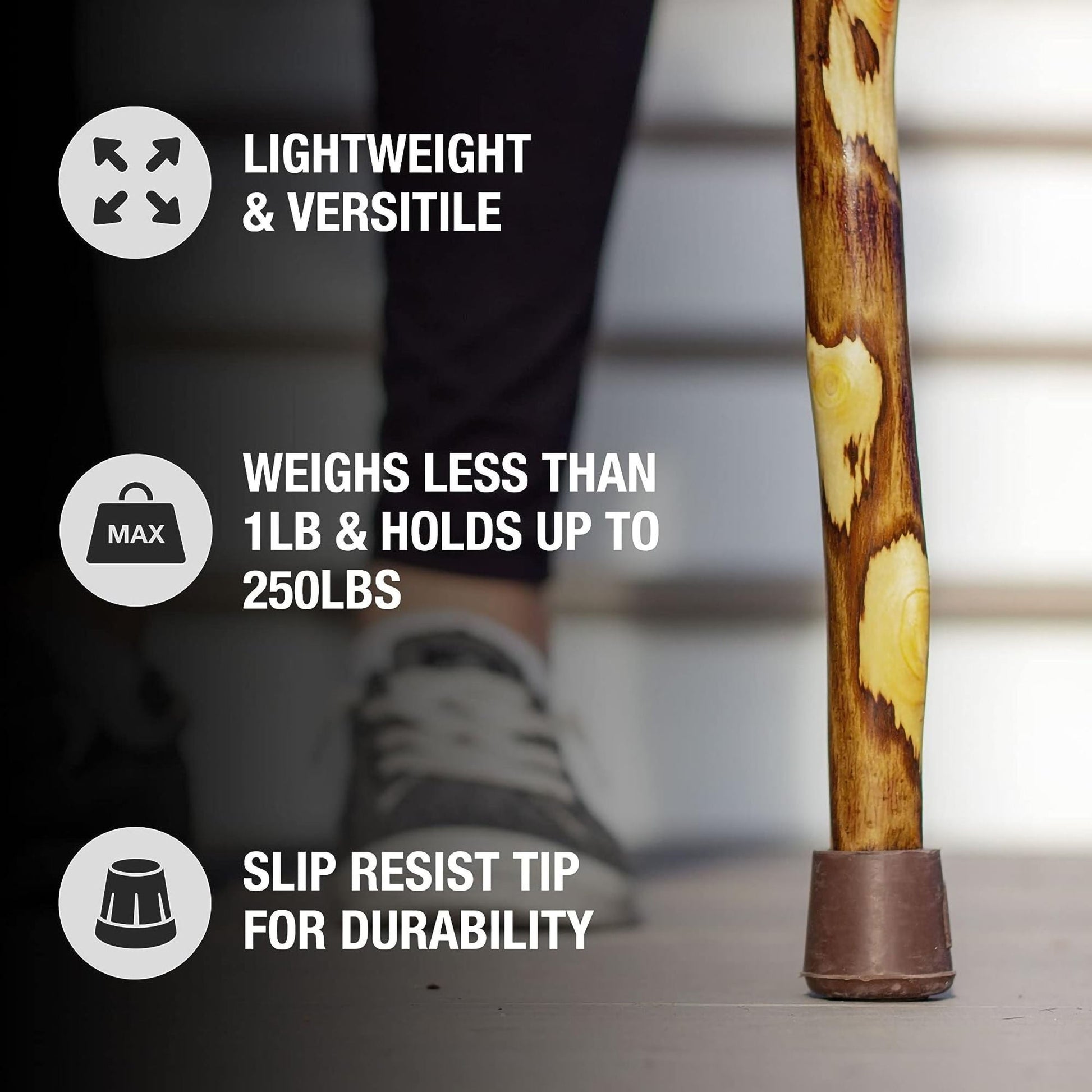 Brazos™ Hawthorn Rustic Walking Stick, 55-Inch Height